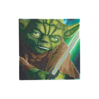 CRAFT Buddy Kits de bricolage Crystal Art Yoda 30 x 30 cm