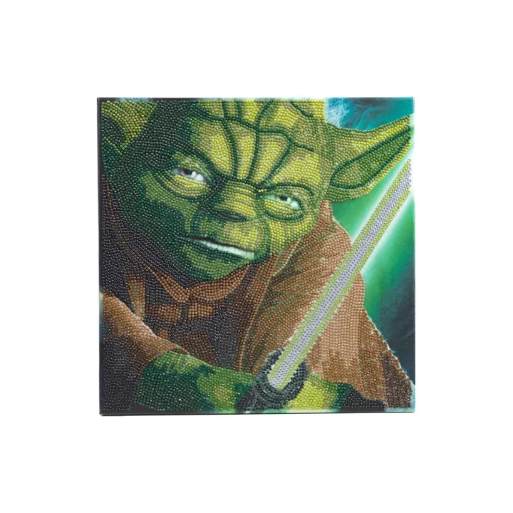 CRAFT Buddy Kits de bricolage Crystal Art Yoda 30 x 30 cm