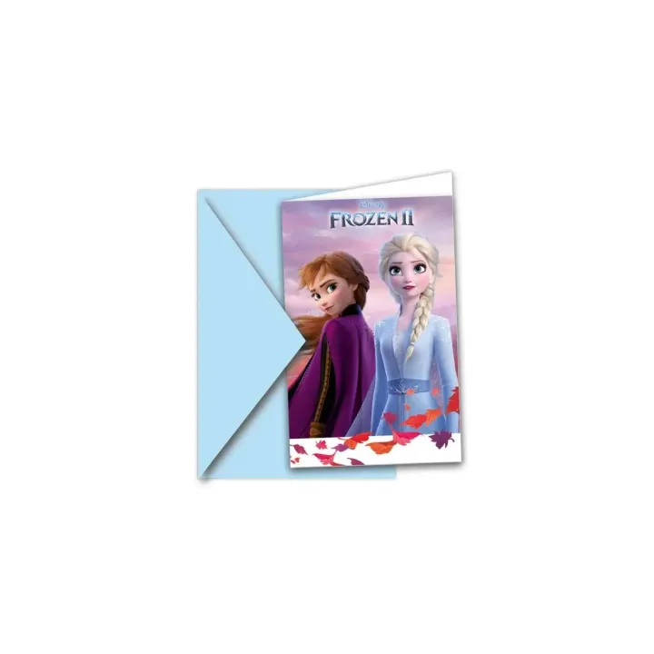 Amscan Carte de félicitations Disney Frozen 6 pièces