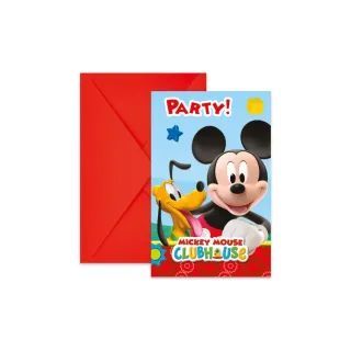 Amscan Carte de félicitations Disney Mickey 6 pièces