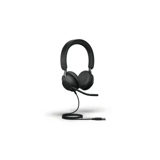 Jabra Casque Evolve2 40 SE Duo MS Noir, USB-A