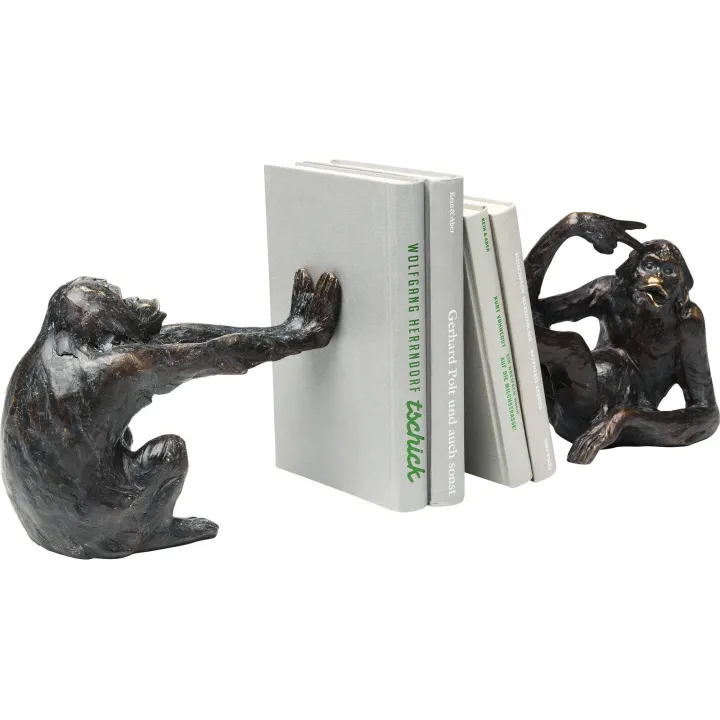 Kare Serre-livres Monkey Brun