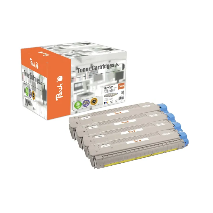 Peach Kits de toner OKI C833-series MultiPack BK-C-M-Y