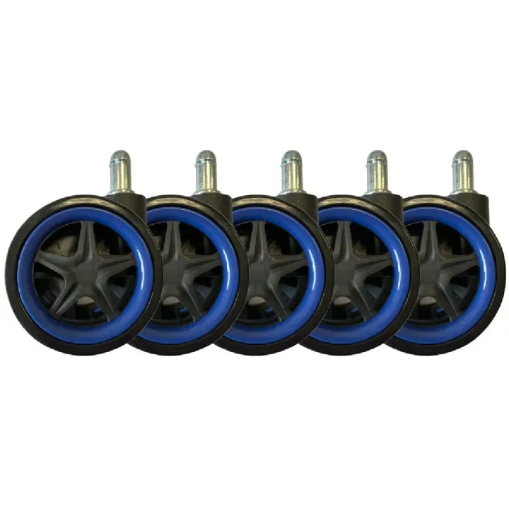 LC-Power Roulettes LC-CASTERS-DRIFT Set de 5 pièces bleu