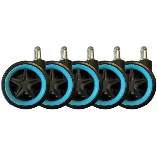 LC-Power Roulettes LC-CASTERS-DRIFT Set de 5 pièces bleu clair