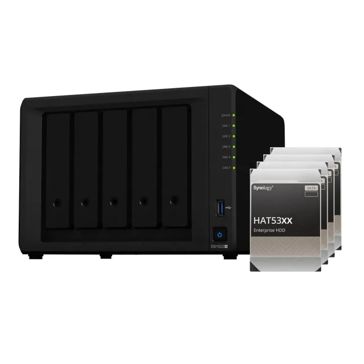 Synology NAS DiskStation DS1522+ 5-bay Synology Enterprise HDD 60 TB