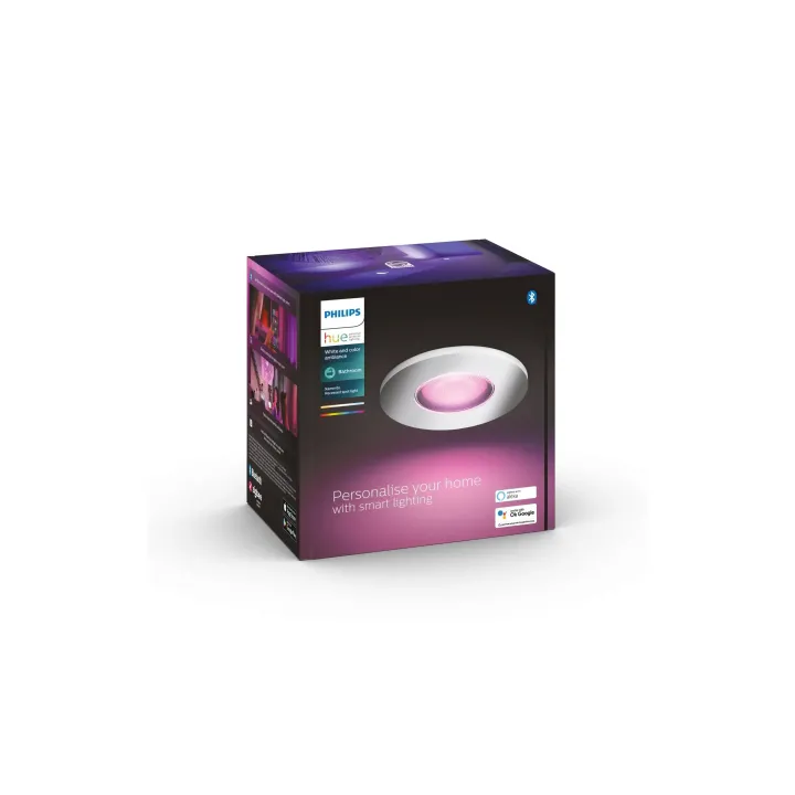 Philips Hue White & Col. Amb. Xamento spot encastré argenté 1 230 lm