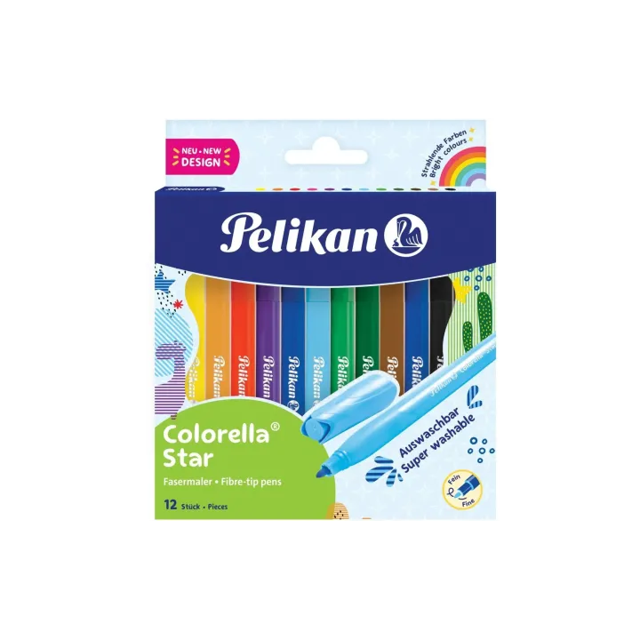 Pelikan Crayon feutre Colorella Star 0.6 mm, 12 couleurs