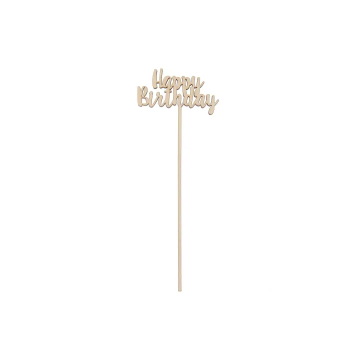 Rico Design Article en bois Happy Birthday 24.2 x 8 cm