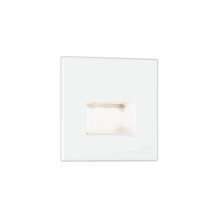 Paulmann Applique murale encastrée LED Edge Quadro, 1.2W, 2700K, blanc