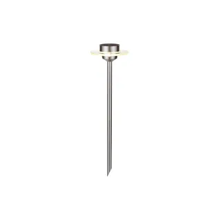 Paulmann Borne d’éclairage pour chemins Broche solaire LED Special Ufo, 3000K, acier inoxydable