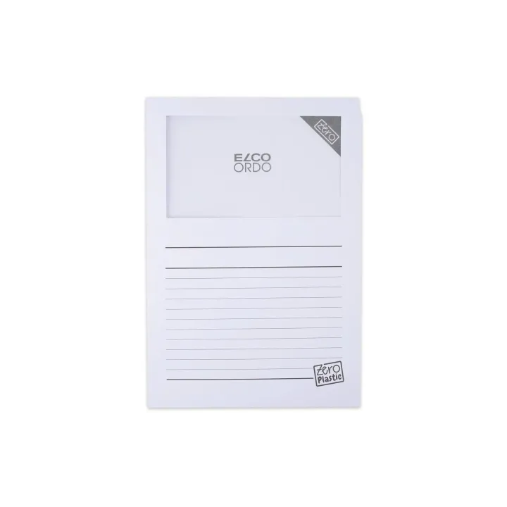 ELCO Pochette transparente Zero Plastic Blanc, 100 pièces