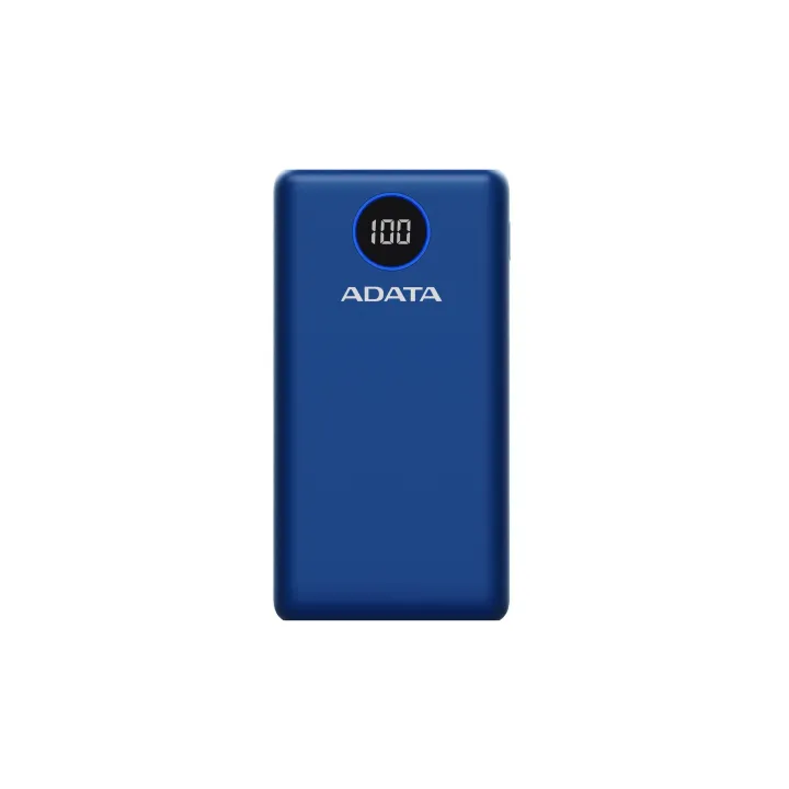 ADATA Batterie externe P20000QCD (20000 mAh, USB-A, USB-C, écran)