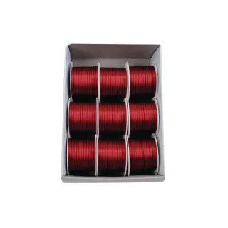 GOLDINA Ruban de satin Ruban double satin 3 mm x 10 m, rouge