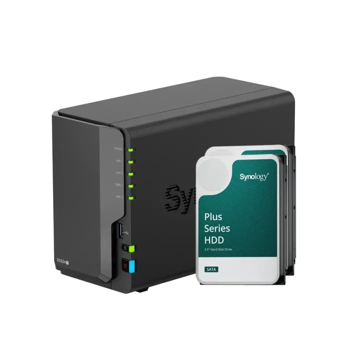 Synology NAS DiskStation DS224+ 2-bay Synology Plus HDD 16 TB