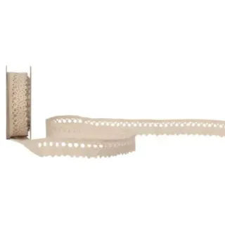 Spyk Bande de dentelle Pointes Cubino 14 mm x 2 m, Beige