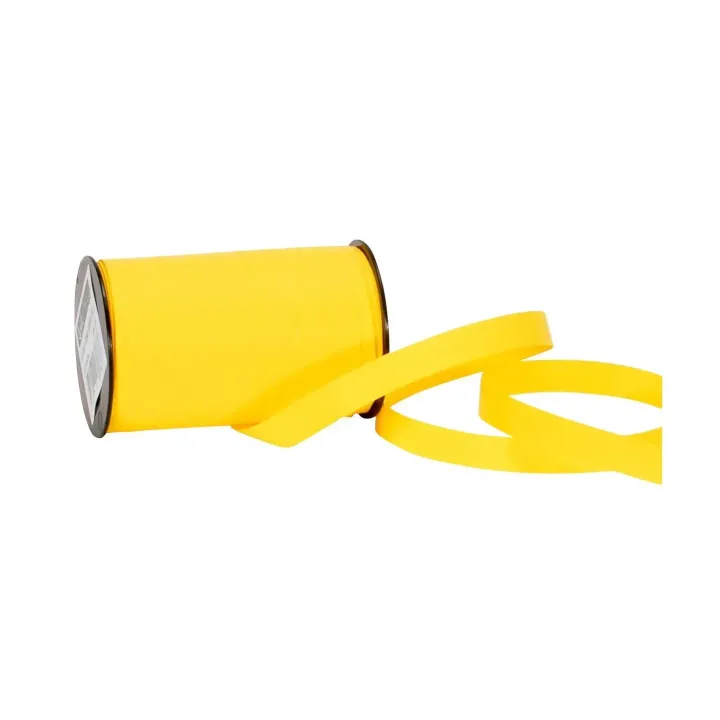 Spyk Ruban cadeau Poly Matt 10 mm x 20 m, Jaune