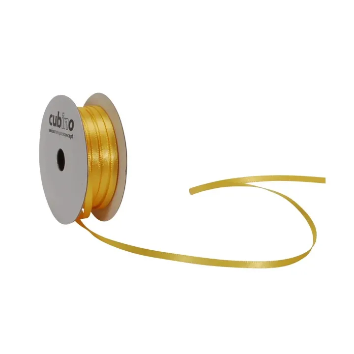 Spyk Ruban de satin 3 mm x 8 m, Jaune