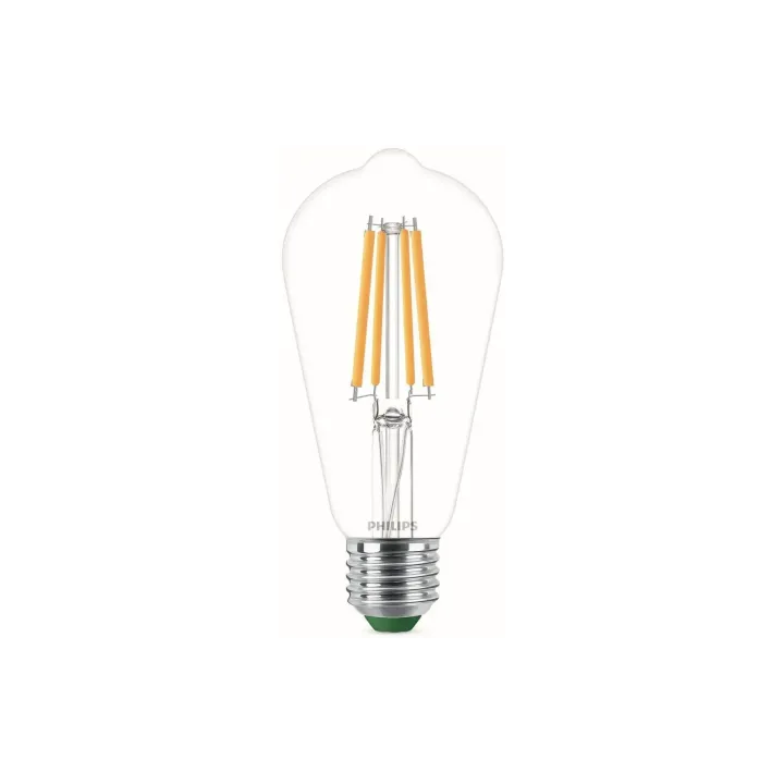 Philips Lampe E27 Edison LED, ultra-efficace, blanc chaud, remplacement de 60W