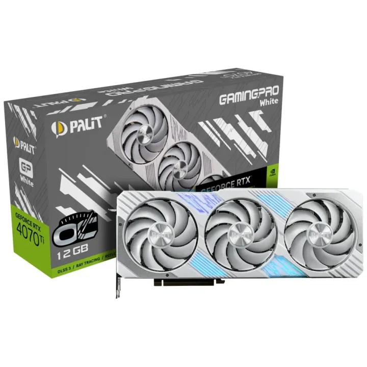 Palit Carte graphique GeForce RTX 4070 Ti GamingPro White OC 12 GB