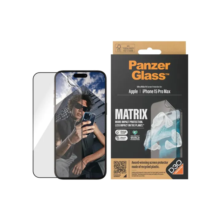 Panzerglass Protection d’écran Matrix iPhone 15 Pro Max