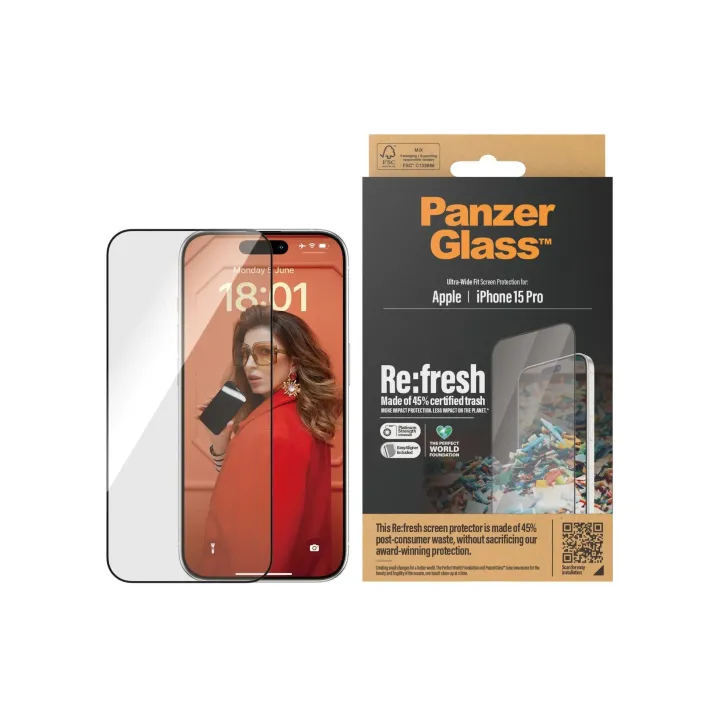 Panzerglass Protection d’écran Refresh  iPhone 15 Pro