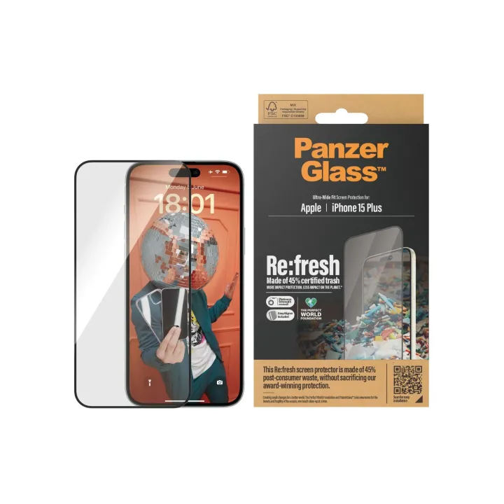 Panzerglass Protection d’écran Refresh  iPhone 15 Plus