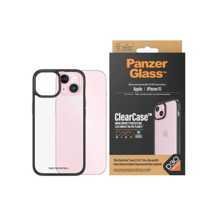 Panzerglass Coque arrière ClearCase iPhone 15