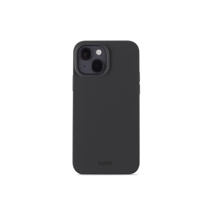 Holdit Coque arrière Silicone iPhone 15 Noir