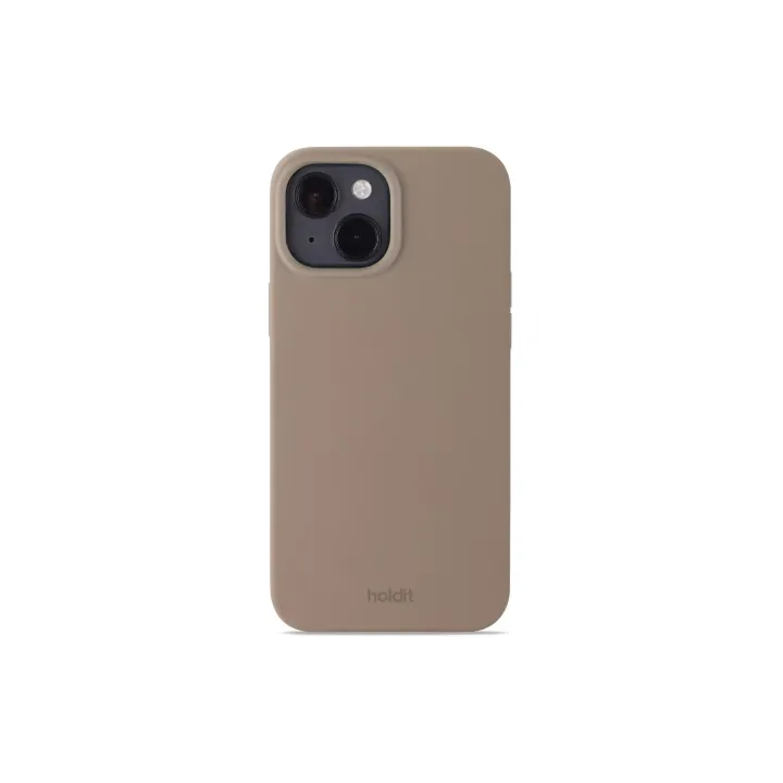 Holdit Coque arrière Silicone iPhone 15 Mocha Brown