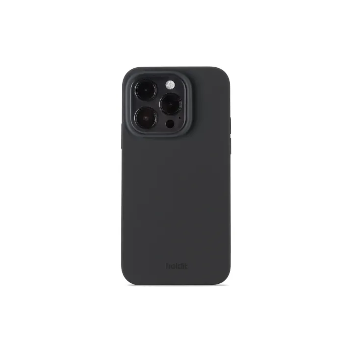 Holdit Coque arrière Silicone iPhone 15 Pro Noir