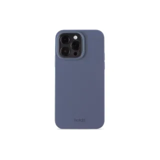 Holdit Coque arrière Silicone iPhone 15 Pro Max Bleu