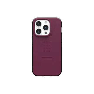 UAG Coque arrière Civilian Case iPhone 15 Pro Bordeaux