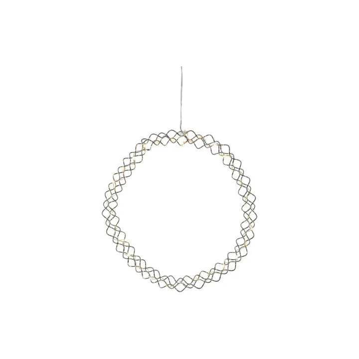 Star Trading Accrocheur Couronne Hoop, 30 LEDs, O 30 cm, chrome