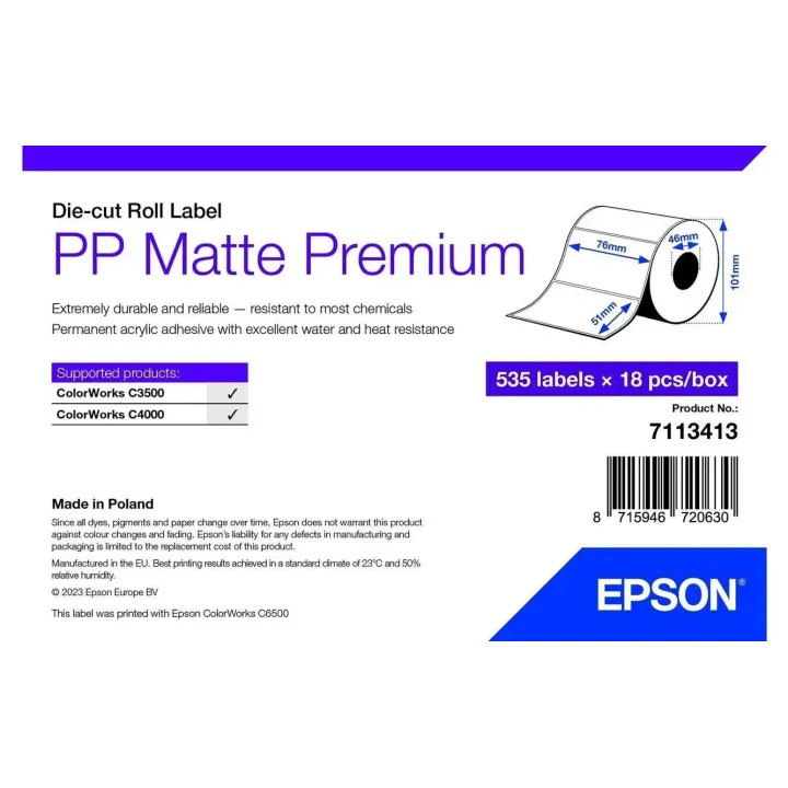 Epson Rouleau à étiquettes 76 x 51 mm