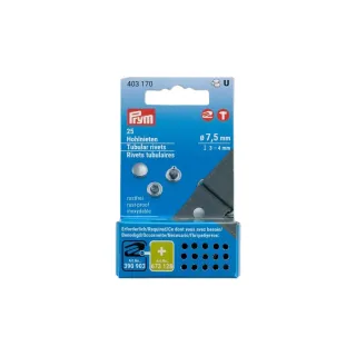 Prym Rivets tubulaires 3 - 4 mm, 25 pièces