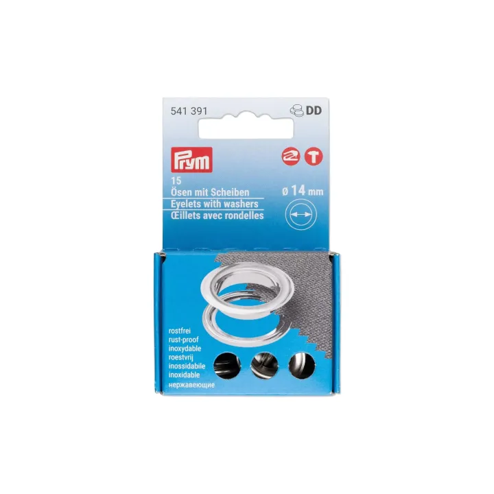 Prym Œillets avec disques 14 mm