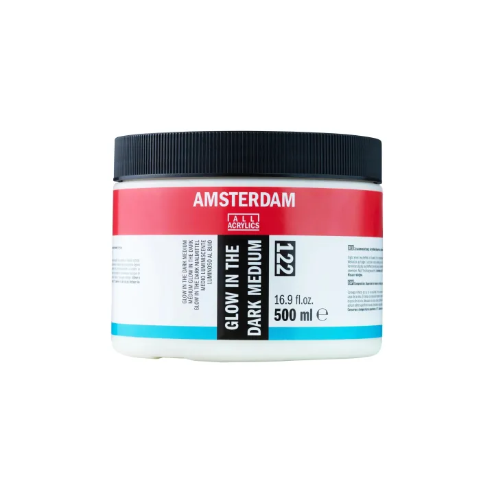 Amsterdam Peinture luminescente Glow in the dark 122 Blanc, 500 ml