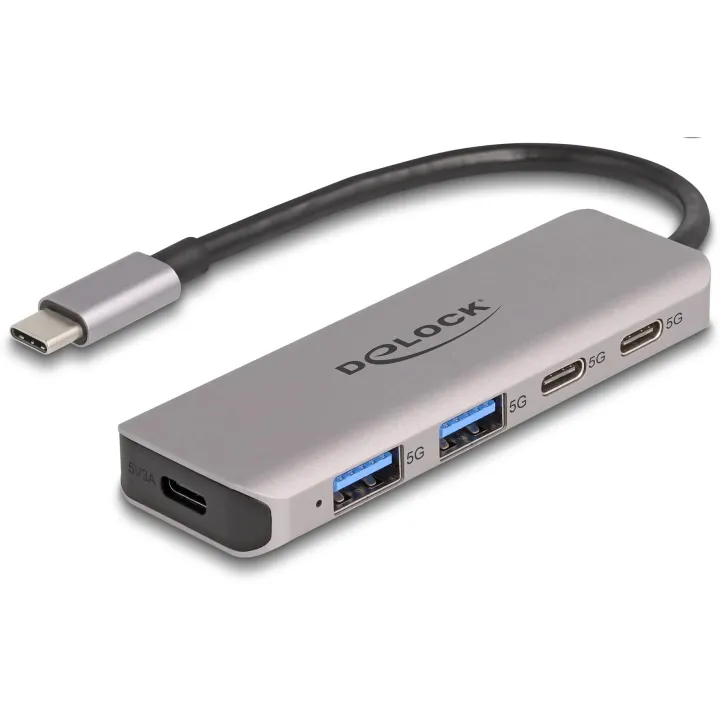 Delock Hub USB 2x USB C 5Gbps-2x USB A 5Gbps