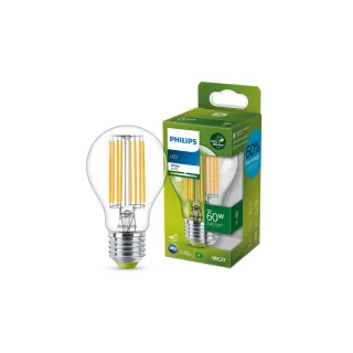 Philips Lampe LED E27, ultra-efficace, blanc chaud, remplacement de 60W