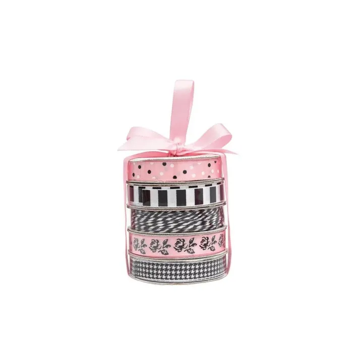 American Crafts Ruban cadeau Classy Pink ensemble de 5