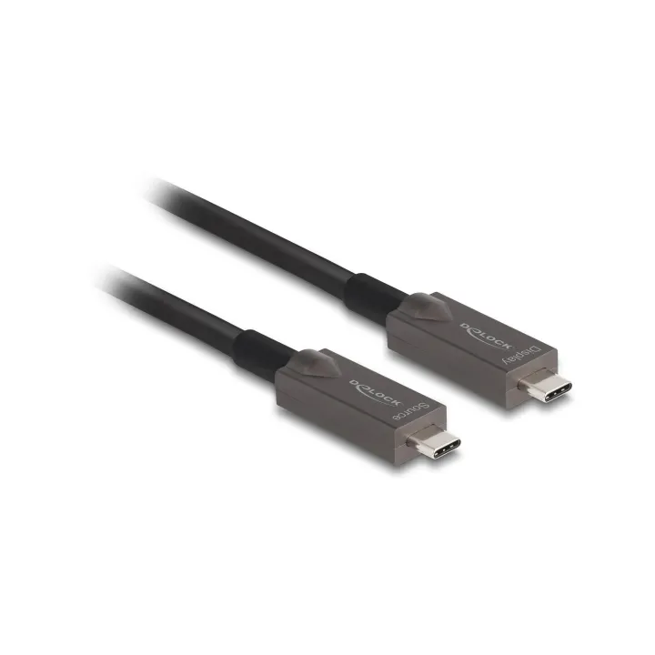 Delock Câble optique 4K 10Gbps USB type C - USB type C, 15 m