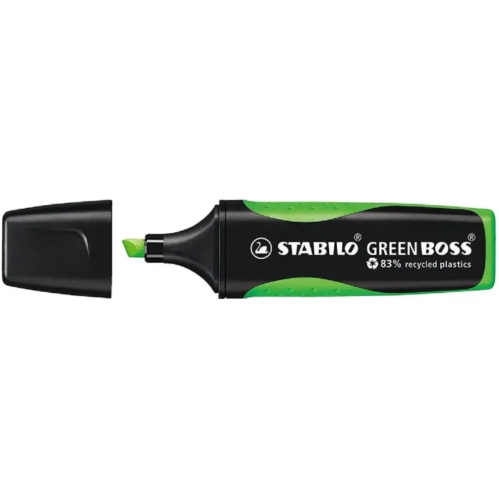 STABILO Surligneur Greenboss Noir, 10 pièces