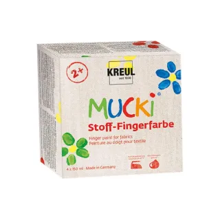 Kreul Peinture aux doigts Mucki 150 ml, 4 pièces