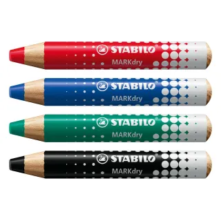 STABILO Marqueur pour tableau blanc MARKdry Étui de 4