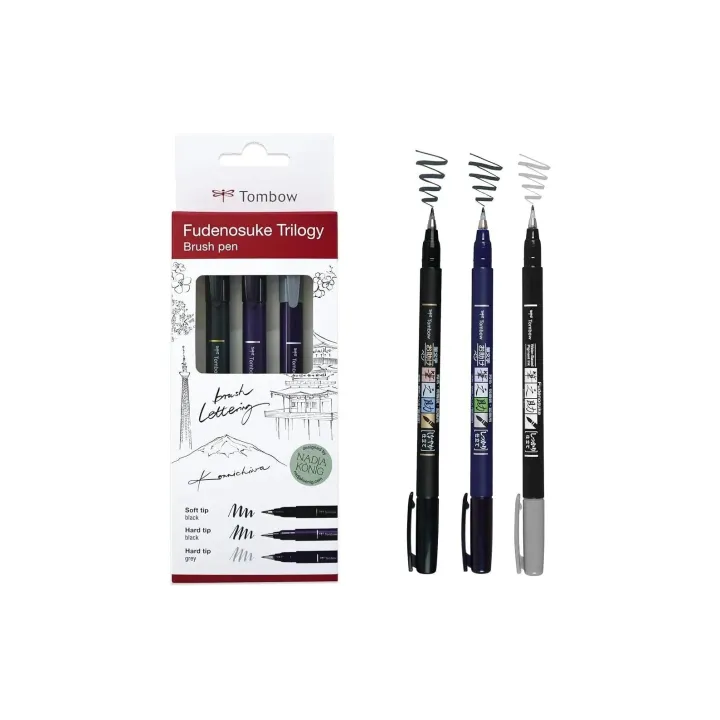 Tombow Fineliner FUDENOSUKE Triology Set 0.3 mm  0.6 mm,