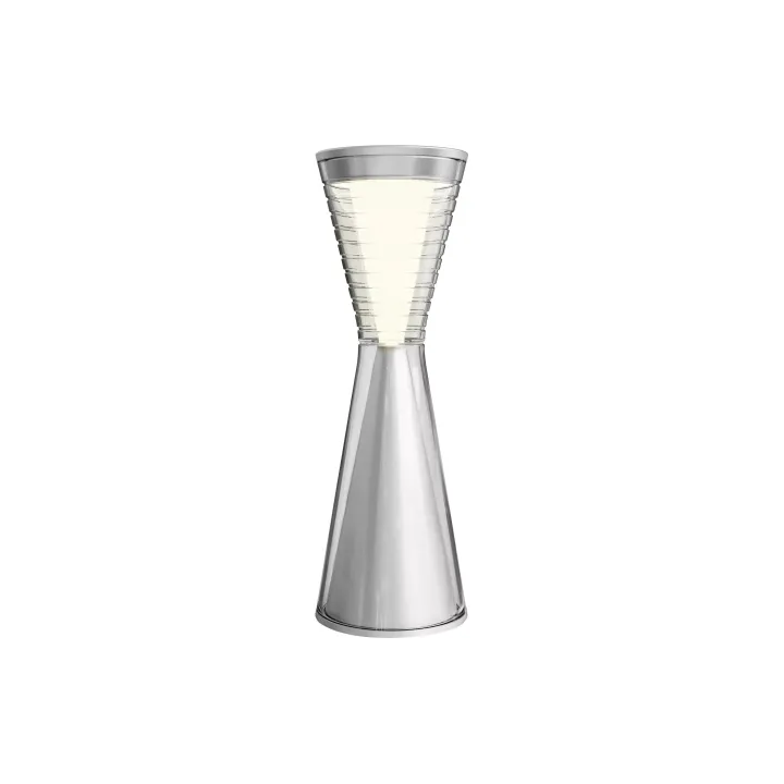 xoxo design ag Lampe de table à accu X8, 3W, 2700K, 28.1 cm, argenté