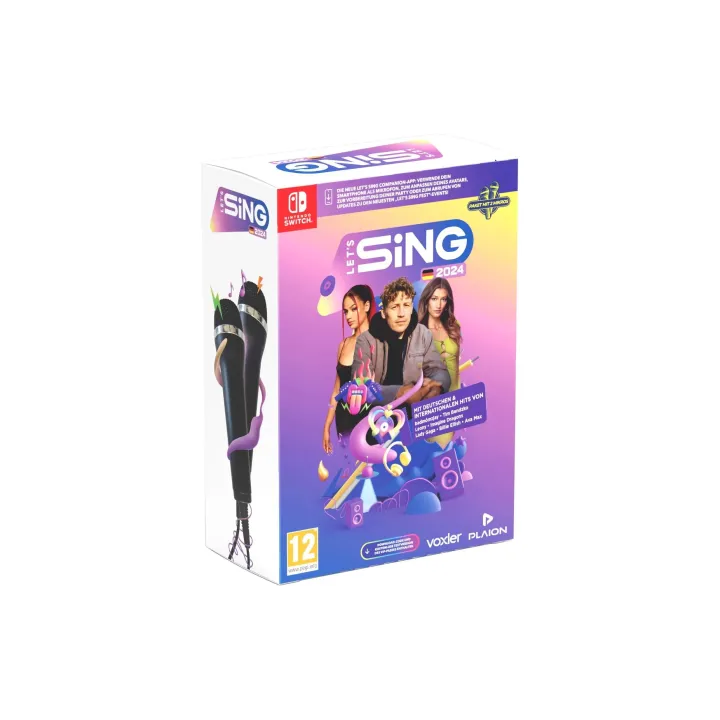 GAME Lets Sing 2024 German Version + 2 Mics