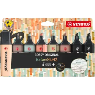 STABILO Surligneur BOSS ORIGINAL NatureColors Lot de 8