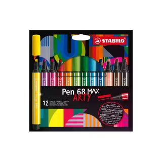 STABILO Crayon feutre Pen 68 MAX ARTY Étui de 12